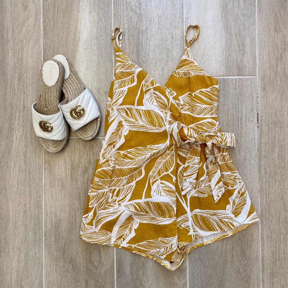 Yellow Tropical Romper